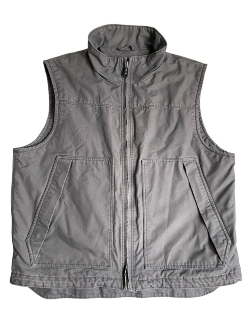 Carhartt Quick Duck Jefferson Vest Mens Size XL Gray Lined Thinsulate Canvas